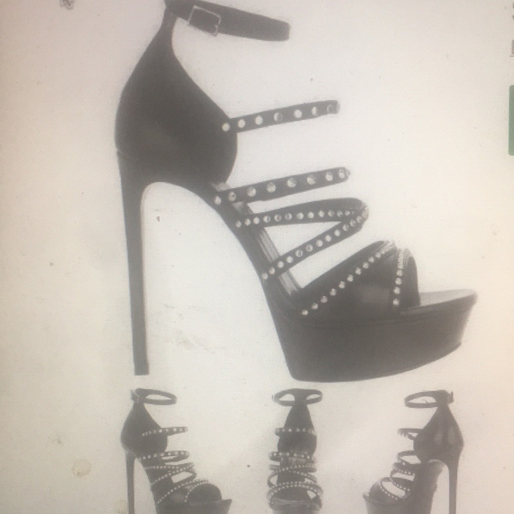Saint Laurent studded Bianca Platform Sandals